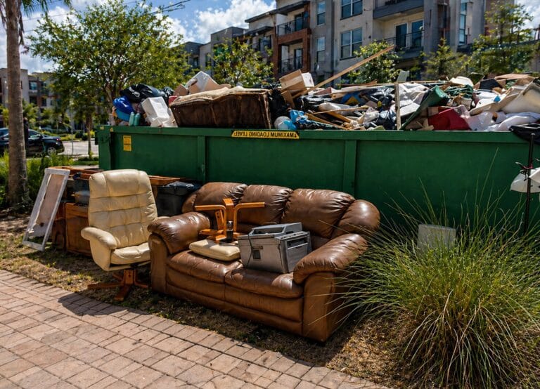 Some Junk in a Roll Off Dumpster